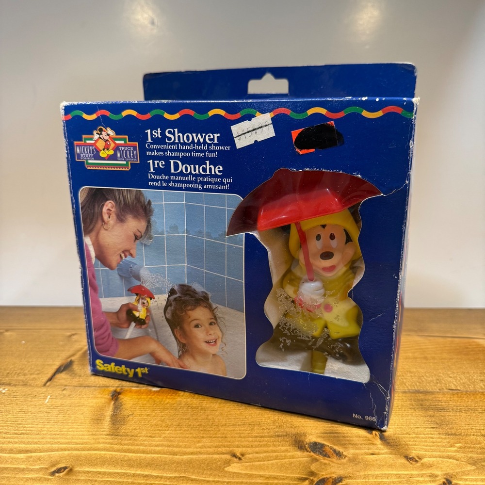 Vintage Safety 1st Mickey Mouse 1st Shower Hand-Held Bath Sprayer No. 966